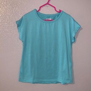32 Degrees Cool turquoise short sleeve athletic top